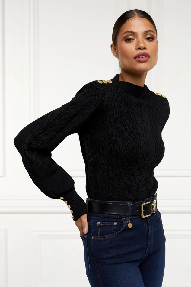 Holland Cooper Knitwear Women Rachel Knit Black Holland Cooper Knitwear Women Rachel Knit Black