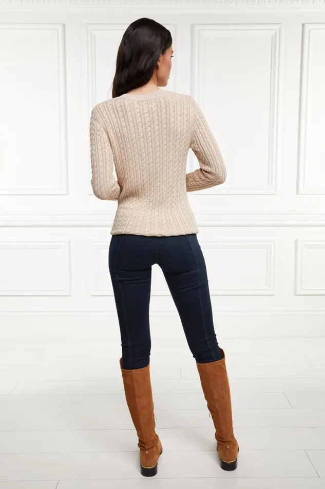 Holland Cooper Knitwear Women Seattle VNeck Knit Oatmeal Holland Cooper Knitwear Women Seattle VNeck Knit Oatmeal