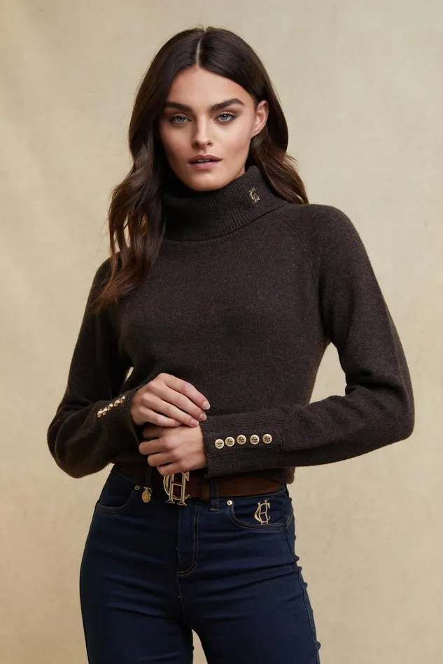 Holland Cooper Knitwear Women Tori Knit Chocolate