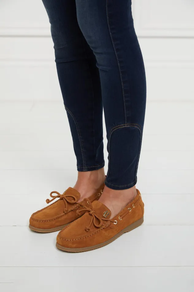 Holland Cooper Loafers Women Deck Shoe Tan Holland Cooper Loafers Women Deck Shoe Tan