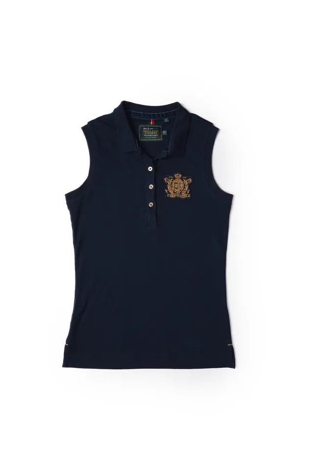 Holland Cooper Polo Shirts Women Sleeveless Polo Shirt Ink Navy Holland Cooper Polo Shirts Women Sleeveless Polo Shirt Ink Navy