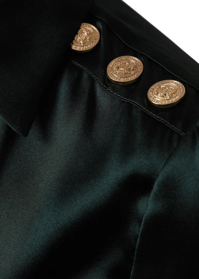 Holland Cooper Shirts and Blouses Women Silk VNeck Blouse Emerald Holland Cooper Shirts and Blouses Women Silk VNeck Blouse Emerald
