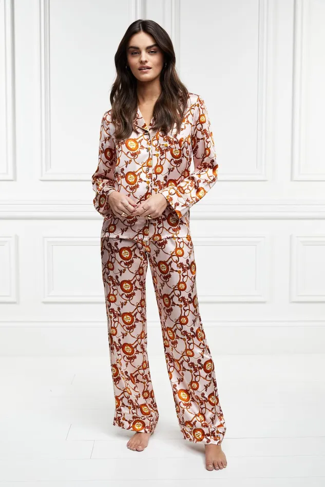 Holland Cooper Sleepwear Women Silk Pyjama Trouser Blush