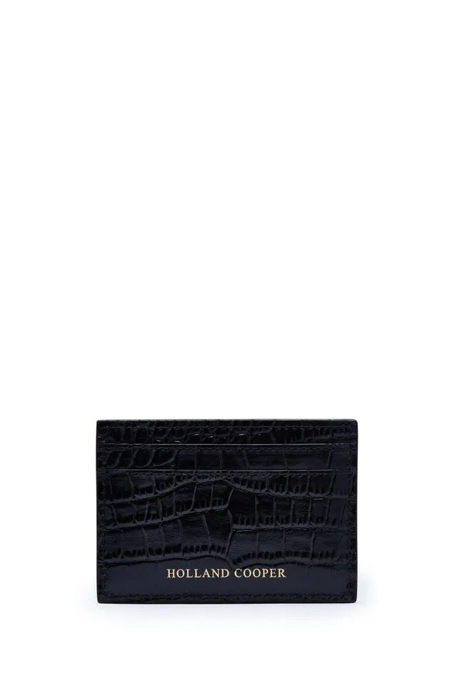 Holland Cooper Small Leather Goods MenWomen Chelsea Card Holder Black Croc Holland Cooper Small Leather Goods MenWomen Chelsea Card Holder Black Croc