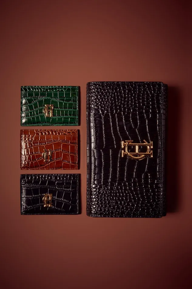 Holland Cooper Small Leather Goods MenWomen Chelsea Card Holder Black Croc Holland Cooper Small Leather Goods MenWomen Chelsea Card Holder Black Croc