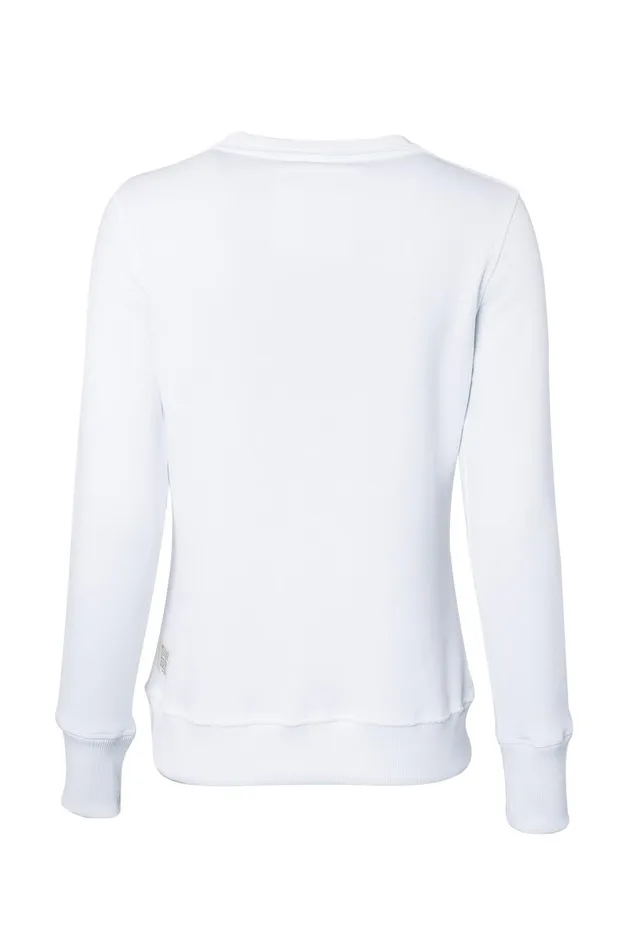 Holland Cooper Sweatshirts Women Varsity Crew White Holland Cooper Sweatshirts Women Varsity Crew White