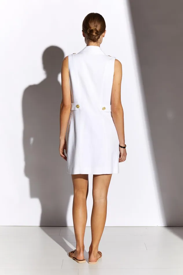 Holland Cooper Tailoring Women Chelsea Dress Oyster Linen