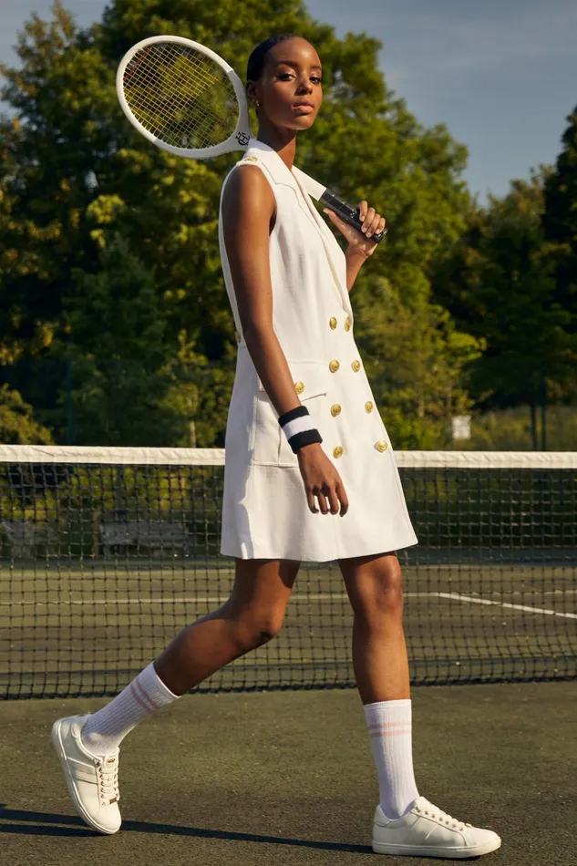 Holland Cooper Tailoring Women Chelsea Dress Oyster Linen