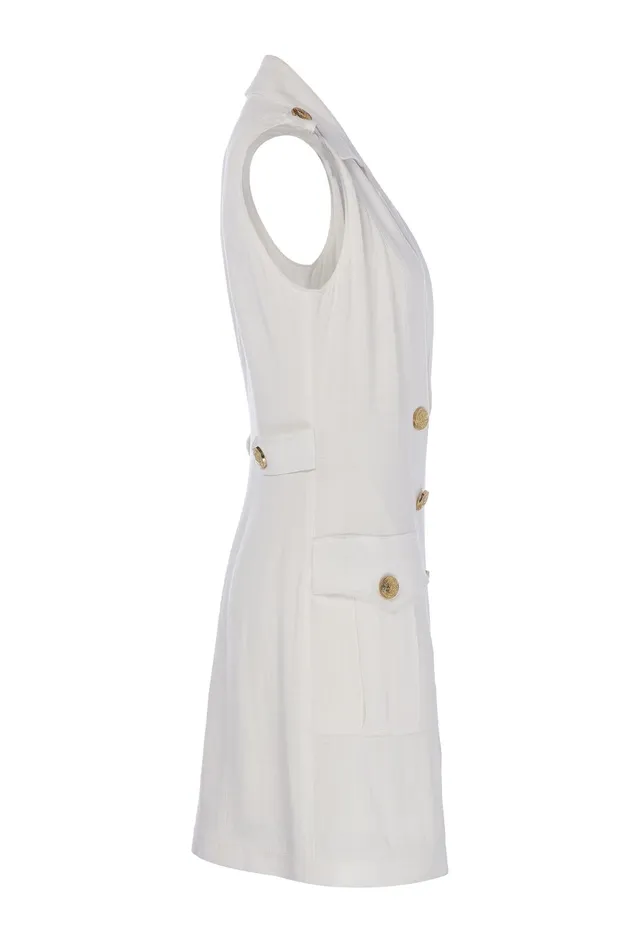 Holland Cooper Tailoring Women Chelsea Dress Oyster Linen