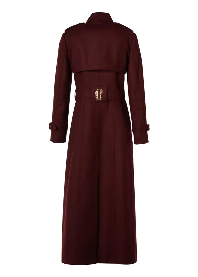 Holland Cooper Tailoring Women Full Length Marlborough Trench Coat Mulberry