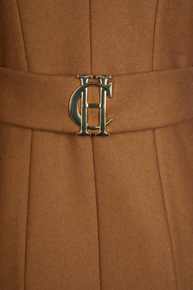 Holland Cooper Tailoring Women Full Length Regency Coat Dark Camel