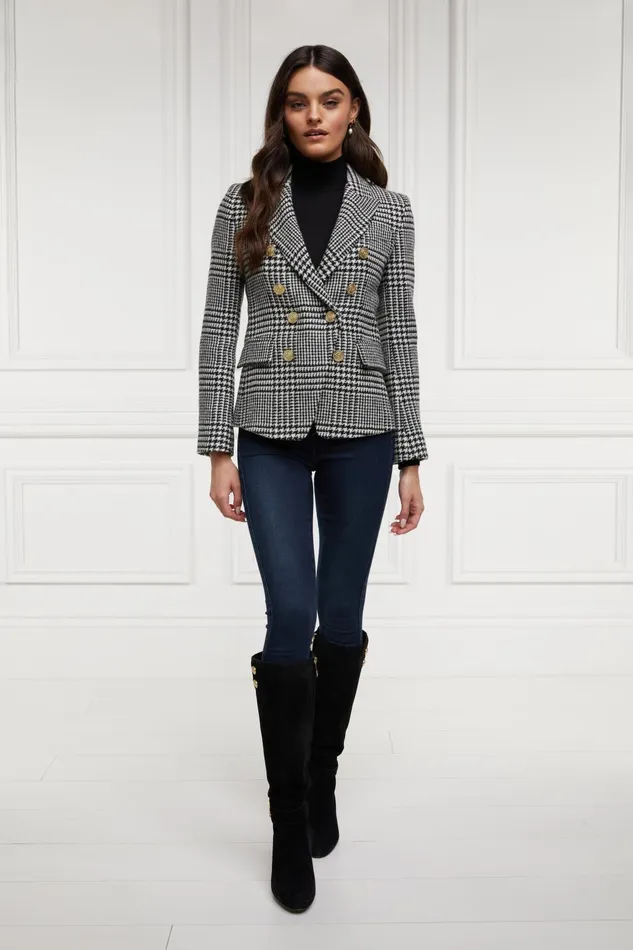 Holland Cooper Tailoring Women Knightsbridge Blazer Large Scale Prince Of Wales Mono
