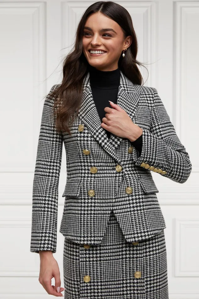 Holland Cooper Tailoring Women Knightsbridge Blazer Large Scale Prince Of Wales Mono