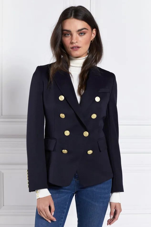 Holland Cooper Tailoring Women Knightsbridge Blazer Navy Barathea