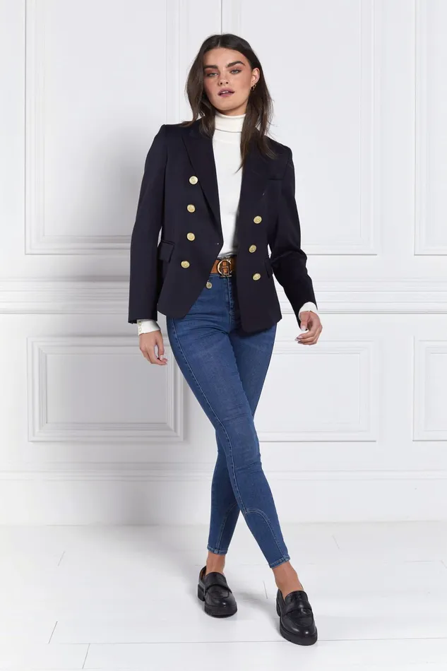 Holland Cooper Tailoring Women Knightsbridge Blazer Navy Barathea