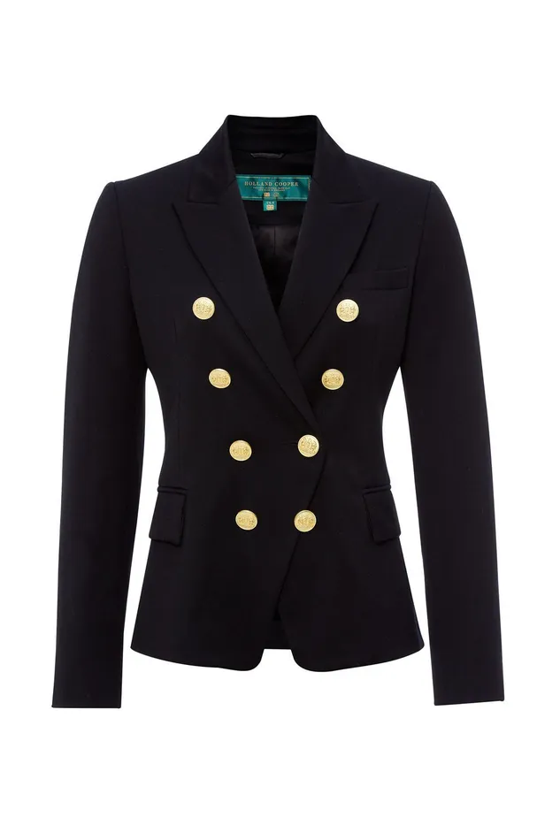 Holland Cooper Tailoring Women Knightsbridge Blazer Navy Barathea