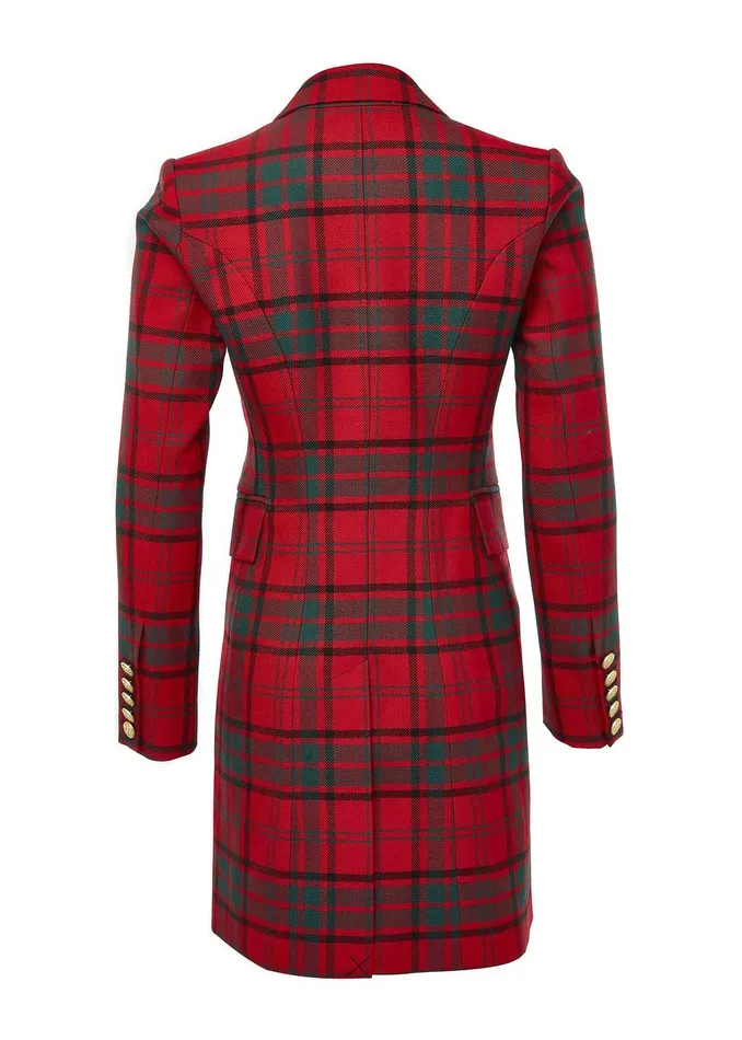 Holland Cooper Tailoring Women Knightsbridge Coat Red Tartan