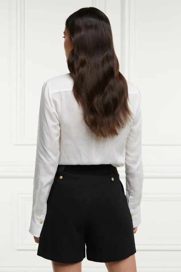 Holland Cooper Tailoring Women Tailored Short Black Linen Holland Cooper Tailoring Women Tailored Short Black Linen