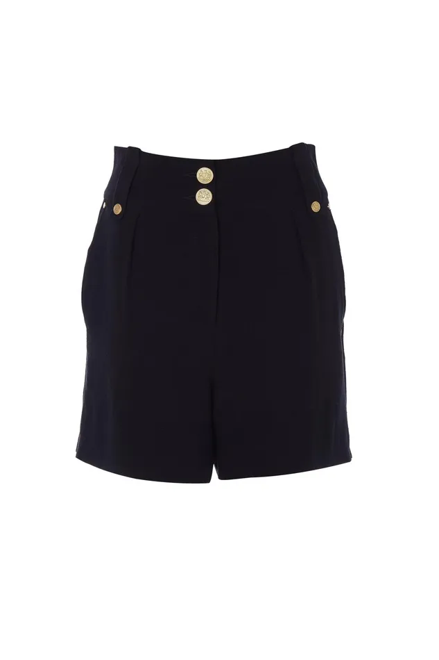 Holland Cooper Tailoring Women Tailored Short Black Linen Holland Cooper Tailoring Women Tailored Short Black Linen