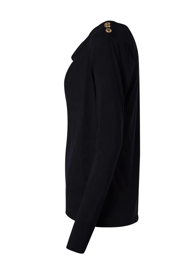 Holland Cooper Tops Women Ellen Top Black Holland Cooper Tops Women Ellen Top Black