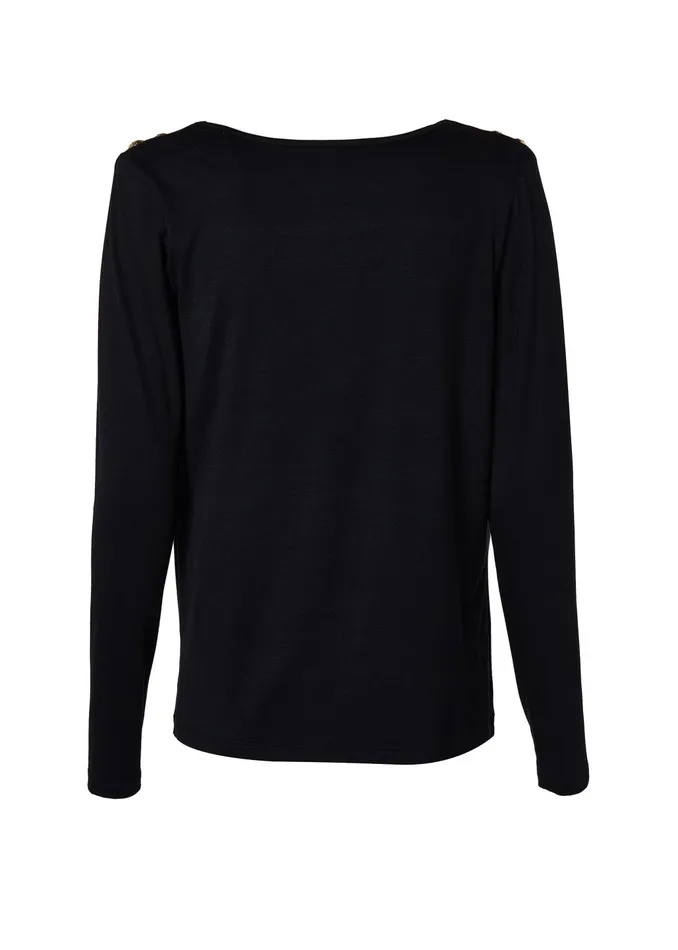 Holland Cooper Tops Women Ellen Top Black Holland Cooper Tops Women Ellen Top Black