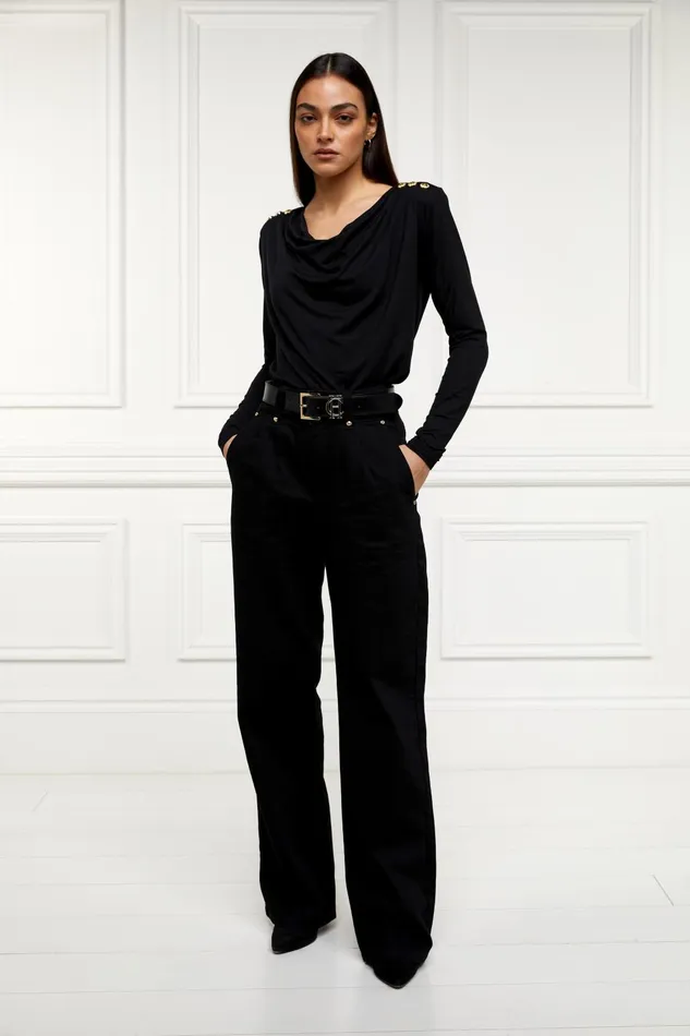 Holland Cooper Tops Women Ellen Top Black Holland Cooper Tops Women Ellen Top Black