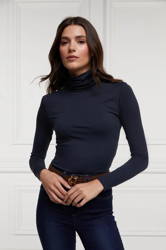 Holland Cooper Tops Women Essential Roll Neck Ink Navy