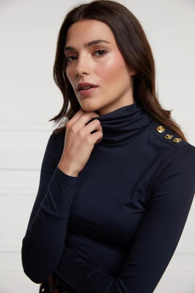 Holland Cooper Tops Women Essential Roll Neck Ink Navy Holland Cooper Tops Women Essential Roll Neck Ink Navy