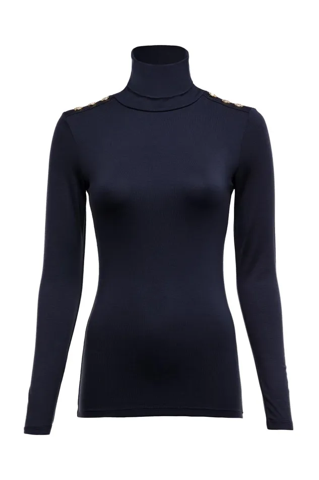 Holland Cooper Tops Women Essential Roll Neck Ink Navy Holland Cooper Tops Women Essential Roll Neck Ink Navy