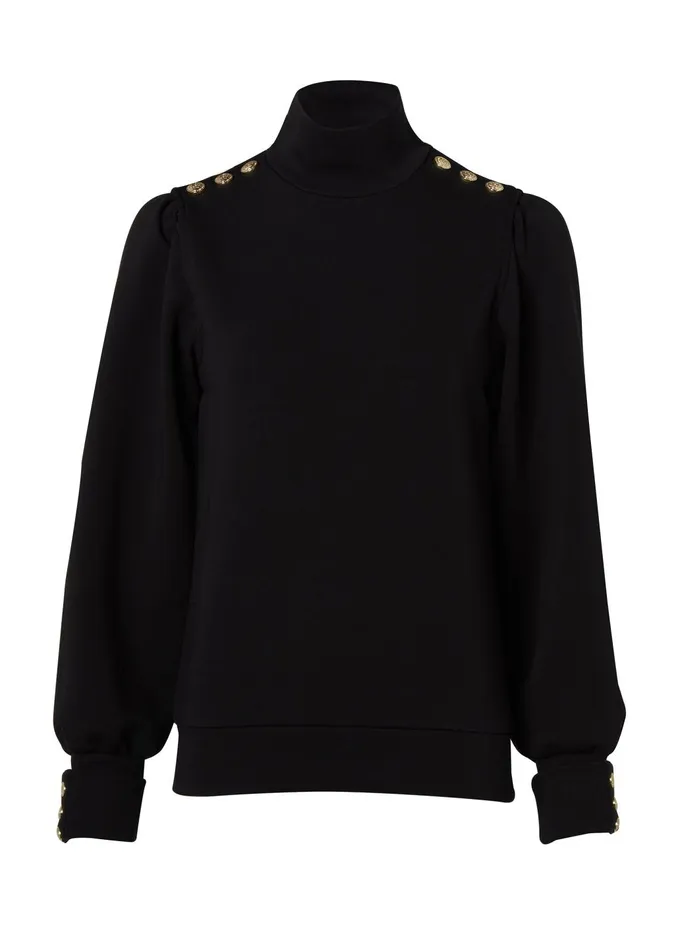 Holland Cooper Tops Women Kelso High Neck Black Holland Cooper Tops Women Kelso High Neck Black