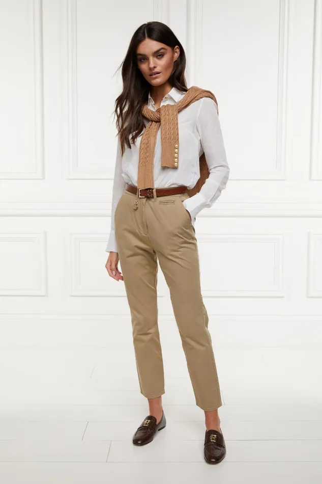 Holland Cooper Trousers Women Arnesby Chino Stone