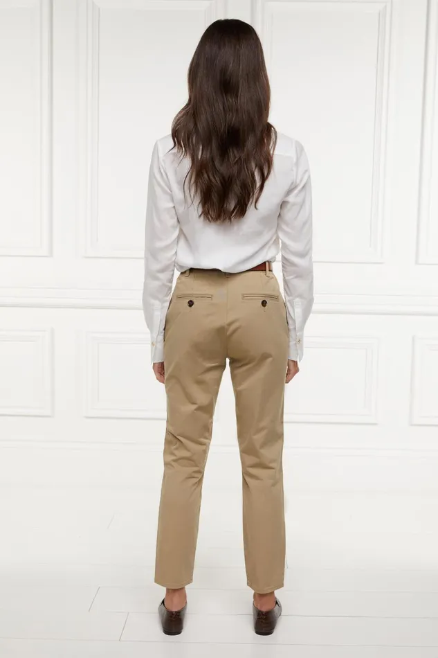 Holland Cooper Trousers Women Arnesby Chino Stone Holland Cooper Trousers Women Arnesby Chino Stone