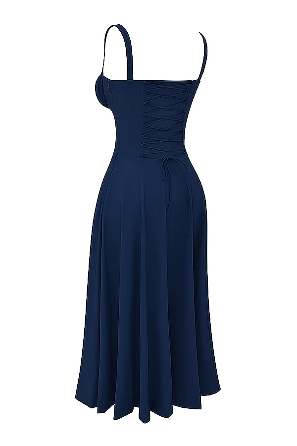 House Of CB CarmenFrench Navy Bustier Sundress French Women Corset Dresses
