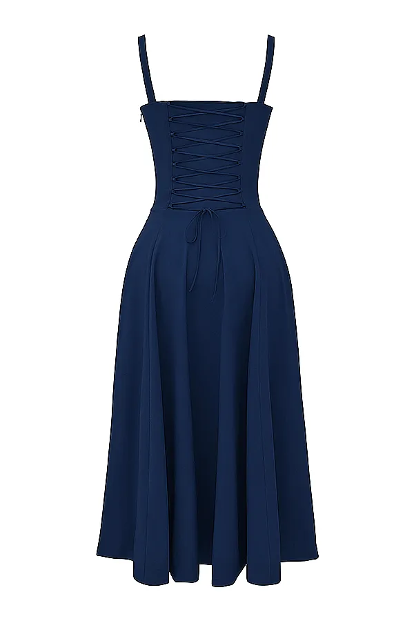 House Of CB CarmenFrench Navy Bustier Sundress French Women Corset Dresses