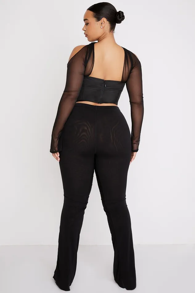 House Of CB ErinBlack Mesh Trousers Black Women Trousers
