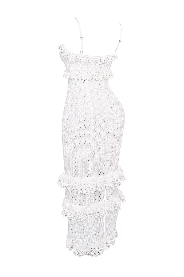 House Of CB EveWhite Broderie Maxi Dress White Women Corset Dresses