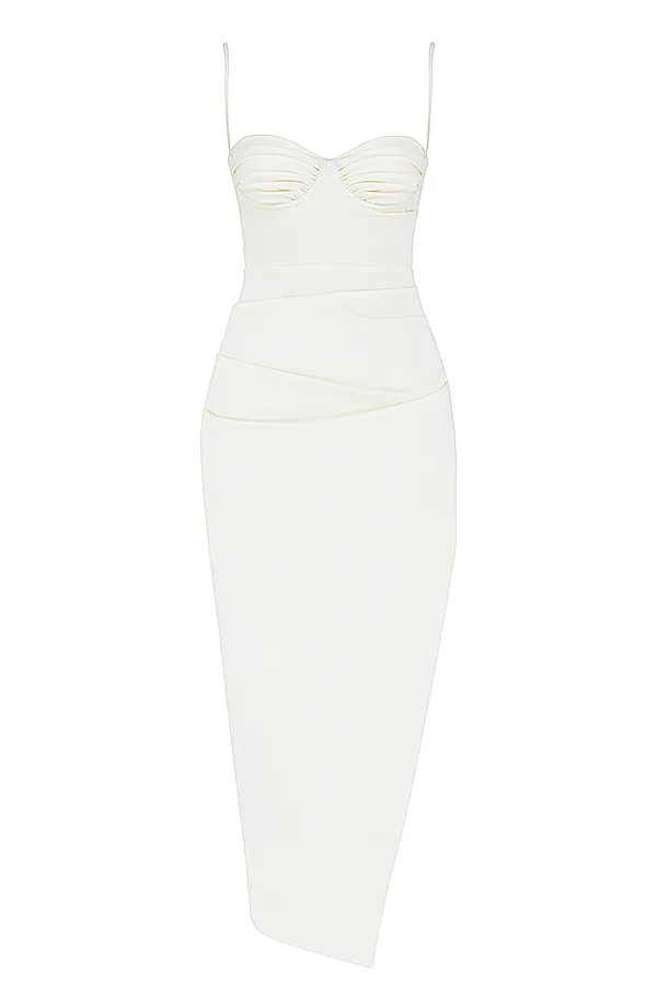 House Of CB FloraIvory Satin Corset Dress 8211 SALE Ivory Women Bodycon Dresses