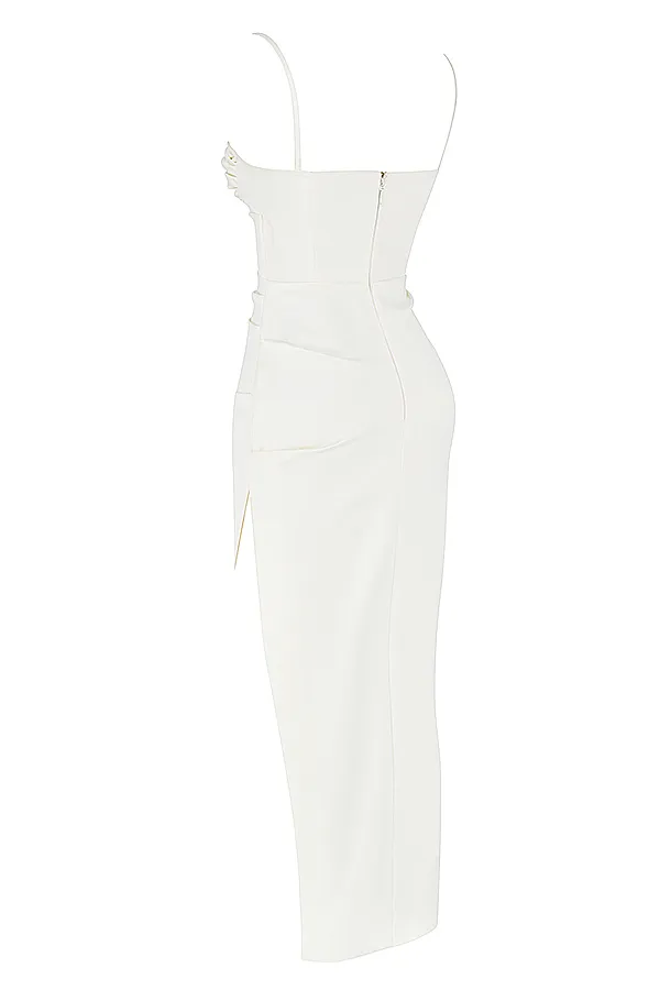 House Of CB FloraIvory Satin Corset Dress 8211 SALE Ivory Women Bodycon Dresses