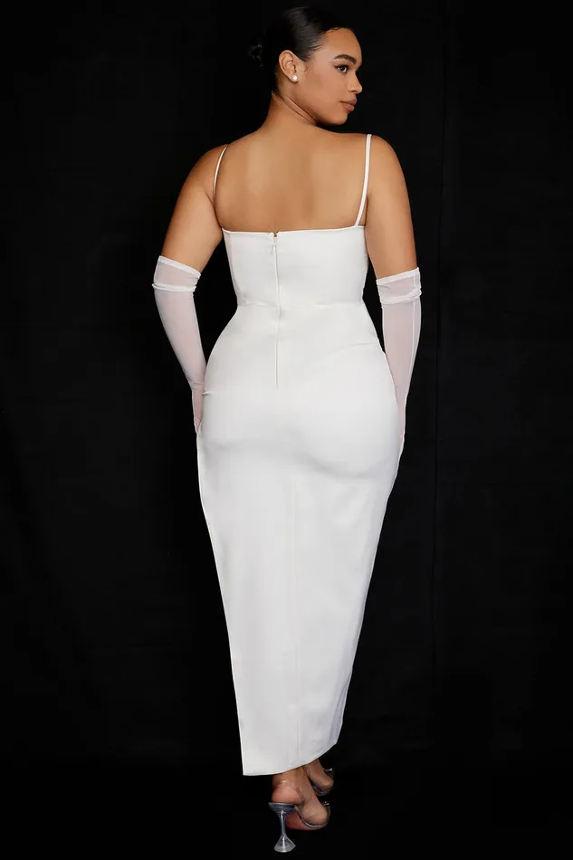 House Of CB FloraIvory Satin Corset Dress 8211 SALE Ivory Women Bodycon Dresses