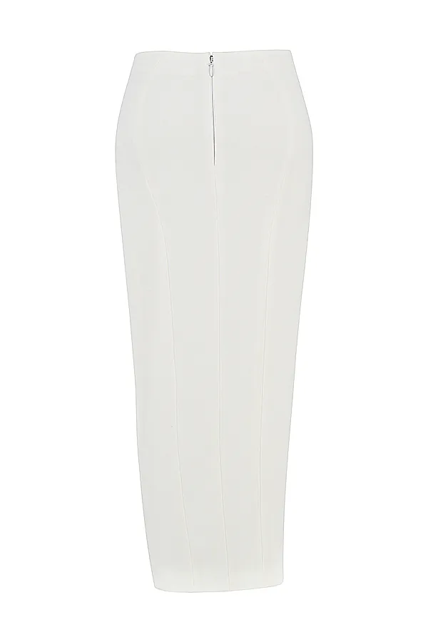 House Of CB FrancescaIvory Thigh Split Midi Skirt 8211 SALE Ivory Women Skirts