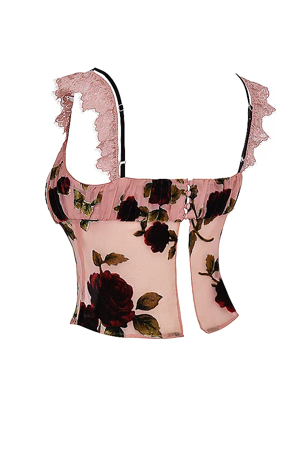 House Of CB GracielaDusty Pink Devore Top 8211 SALE Dusty Women Tops