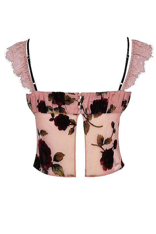 House Of CB GracielaDusty Pink Devore Top 8211 SALE Dusty Women Tops