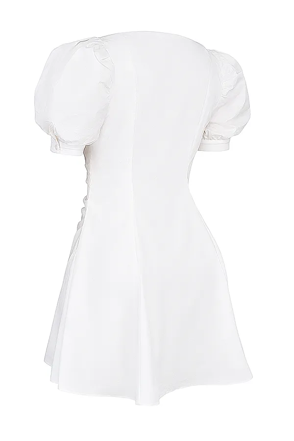 House Of CB HamedaWhite Puff Sleeve Mini Dress 8211 SALE White Women Mini Dresses