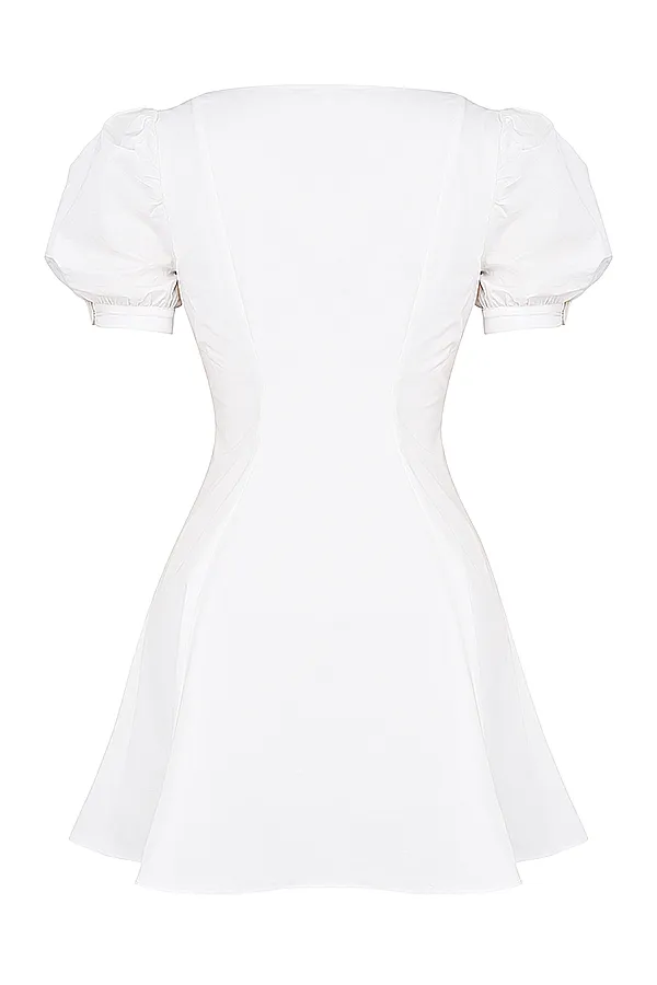 House Of CB HamedaWhite Puff Sleeve Mini Dress 8211 SALE White Women Mini Dresses