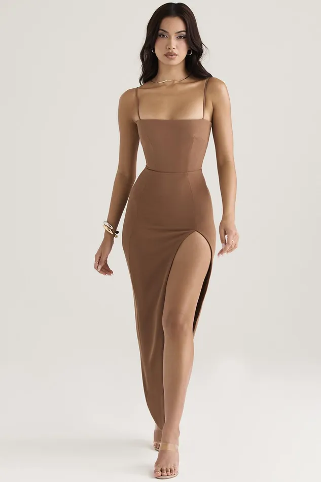 House Of CB JaidaToast Corset Maxi Dress Toast Women Bodycon Dresses