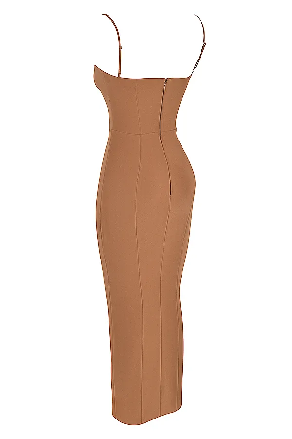 House Of CB JaidaToast Corset Maxi Dress Toast Women Bodycon Dresses