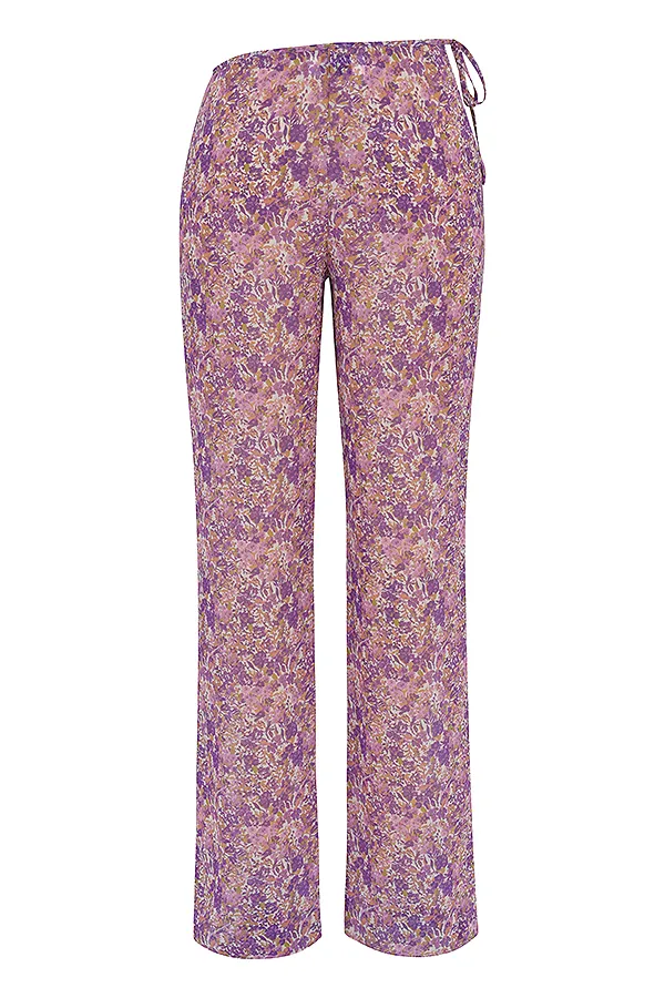 House Of CB KealaViolet Floral Cutout Trousers Violet Women Trousers