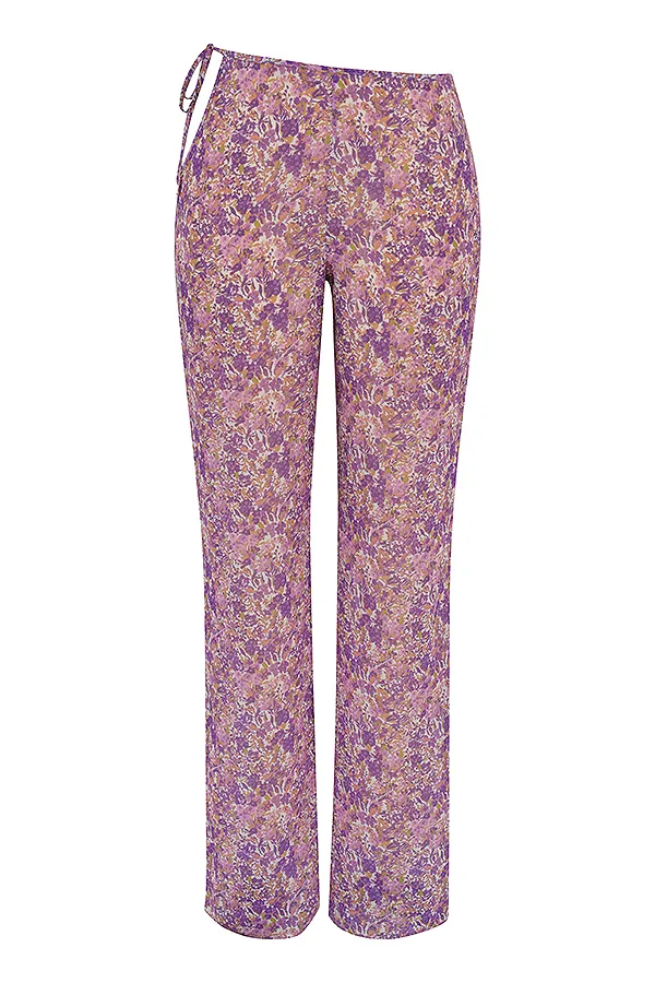 House Of CB KealaViolet Floral Cutout Trousers Violet Women Trousers
