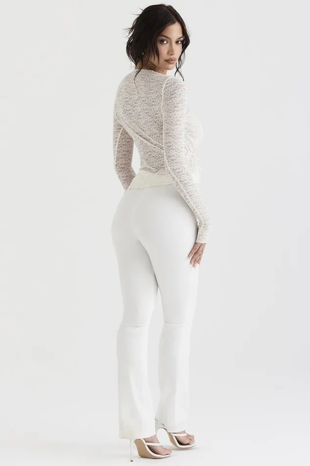 House Of CB LaurelIvory High Waisted Trousers 8211 SALE Ivory Women Trousers