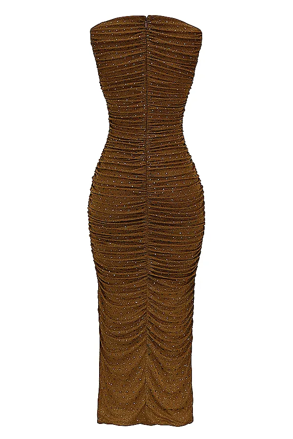 House Of CB LaurieCoffee Crystallised Maxi Dress Coffee Women Maxi Dresses